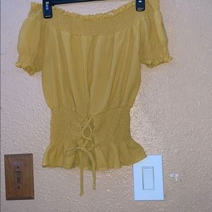 Dark yellow blouse